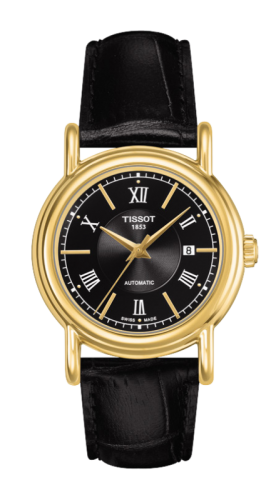 Tissot Carson Automatic 29.7 Yellow Gold / Black / Strap